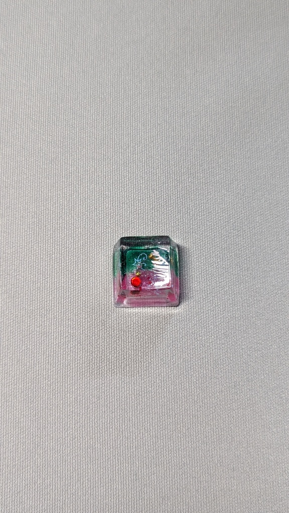 緑と赤のツートンキャップ2個セット