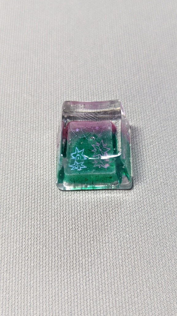 緑と赤のツートンキャップ2個セット