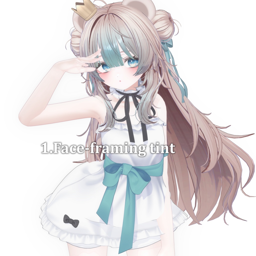 -無料配布- Gradation&Mesh++ Mask for Cotton Bun Waves 4o4o様