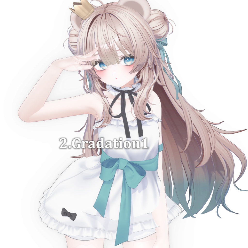 -無料配布- Gradation&Mesh++ Mask for Cotton Bun Waves 4o4o様