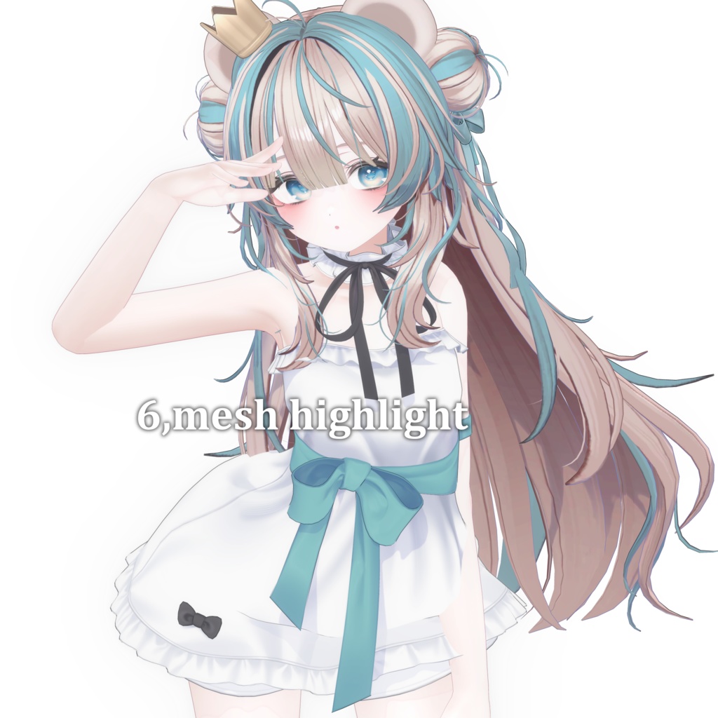 -無料配布- Gradation&Mesh++ Mask for Cotton Bun Waves 4o4o様