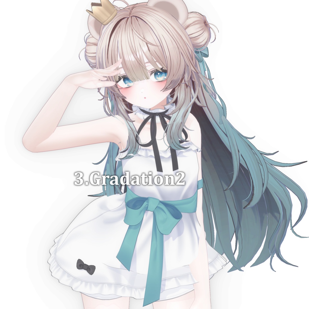 -無料配布- Gradation&Mesh++ Mask for Cotton Bun Waves 4o4o様