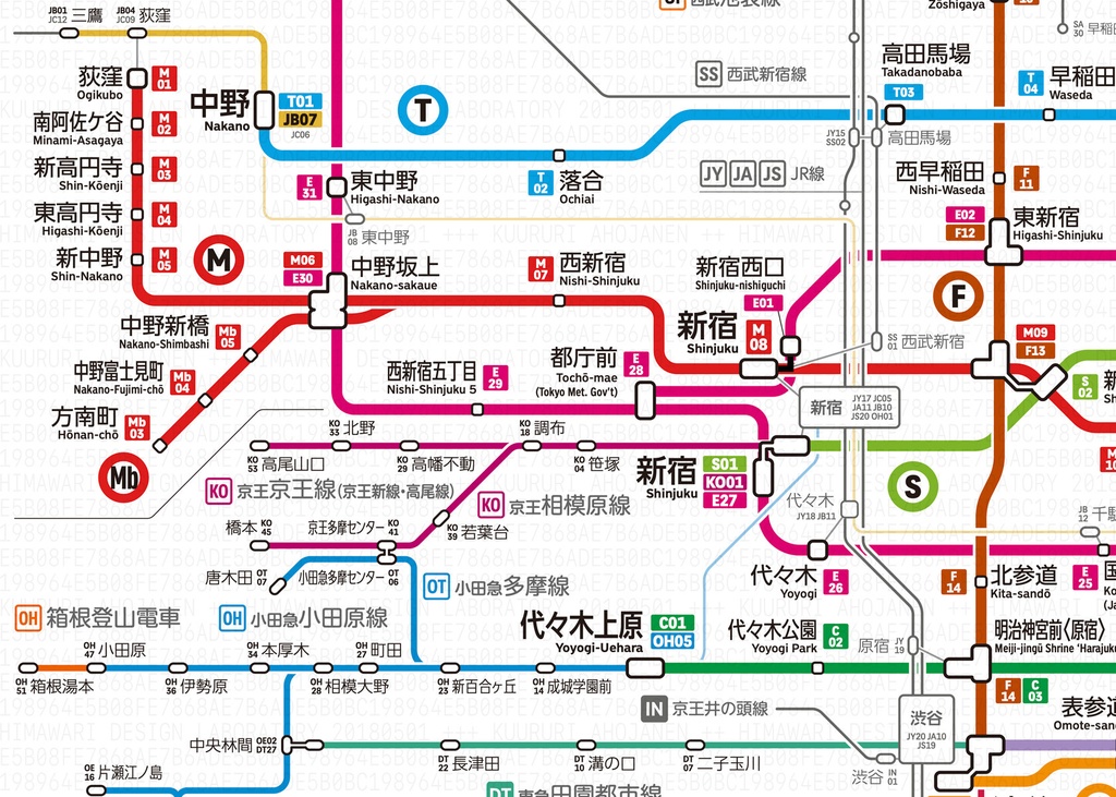 東京の地下鉄路線図(デジタル版)