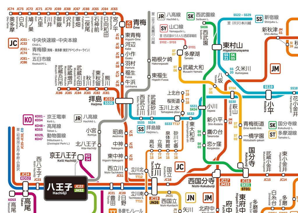 東京都鉄道路線図(デジタル版)