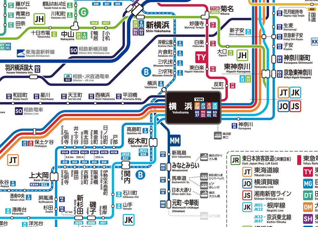 神奈川県鉄道路線図（デジタル版）