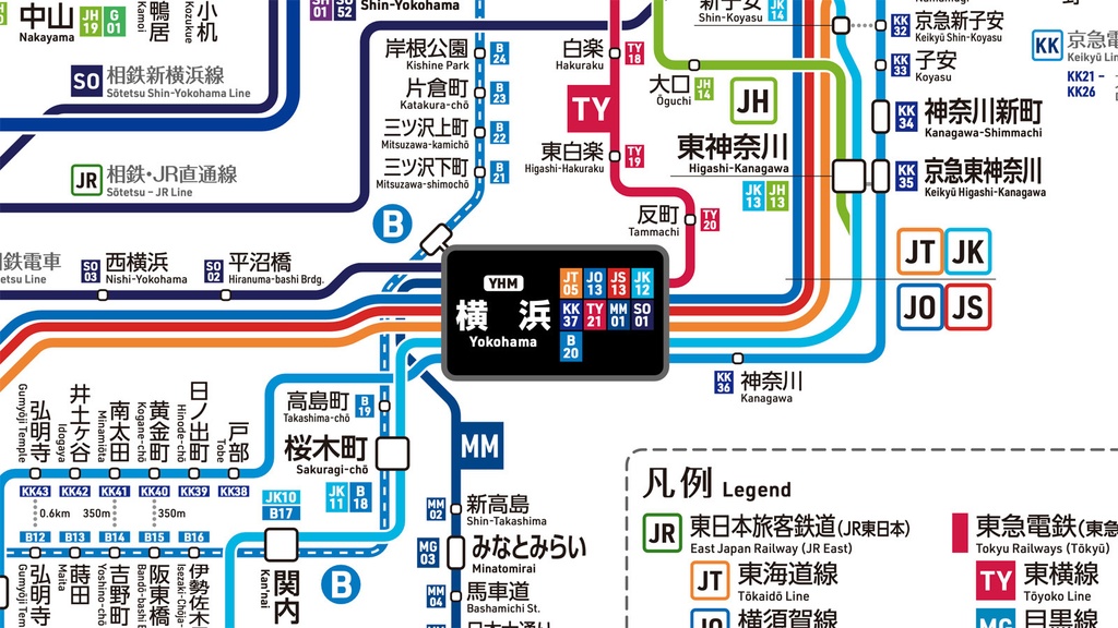 ヨンナナ路線図：神奈川県（デジタル版）