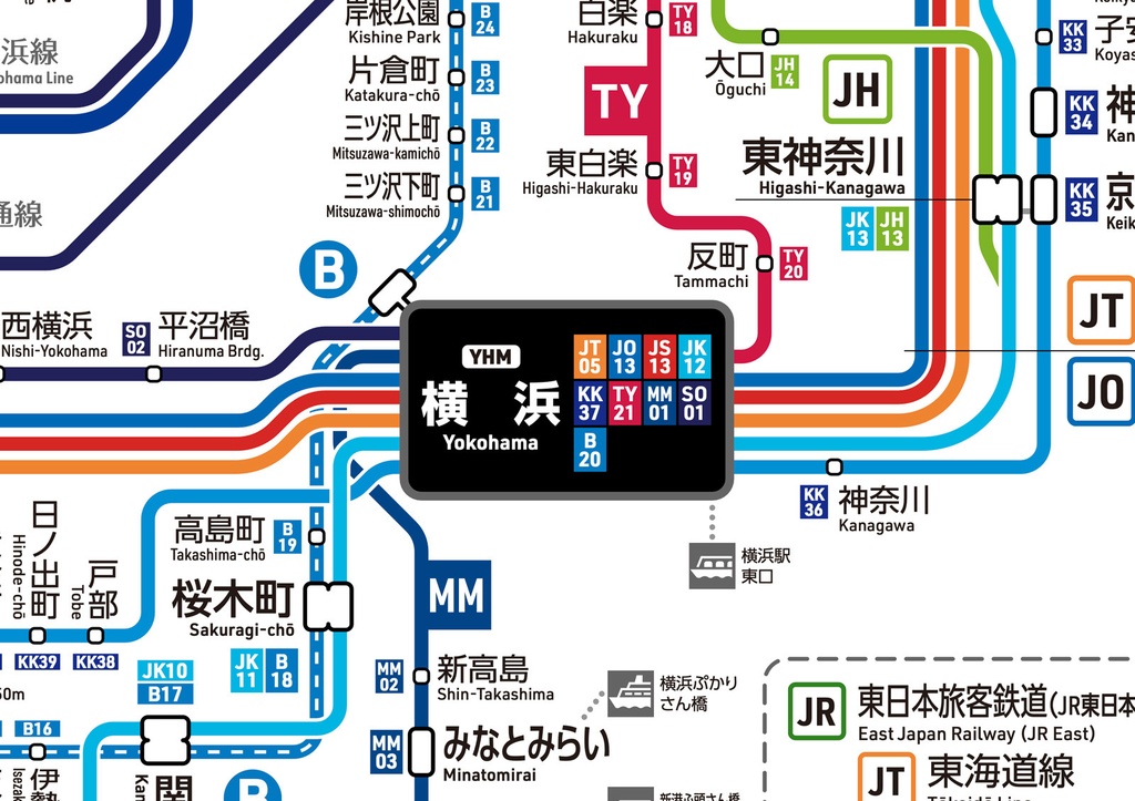 神奈川県鉄道路線図（デジタル版）