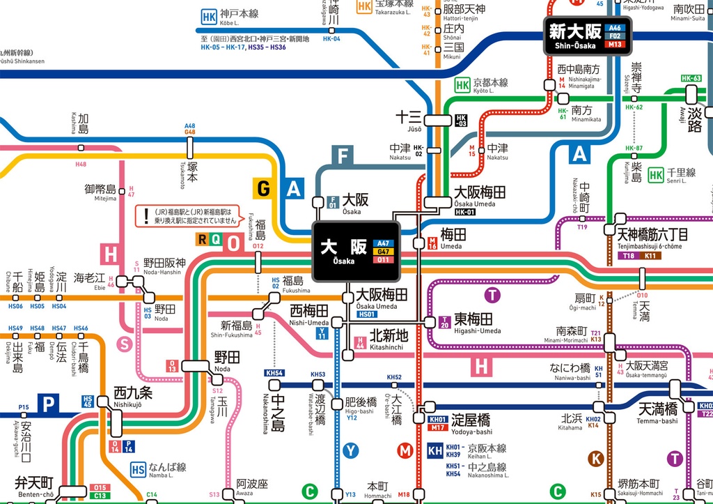 ヨンナナ路線図：大阪府（デジタル版）