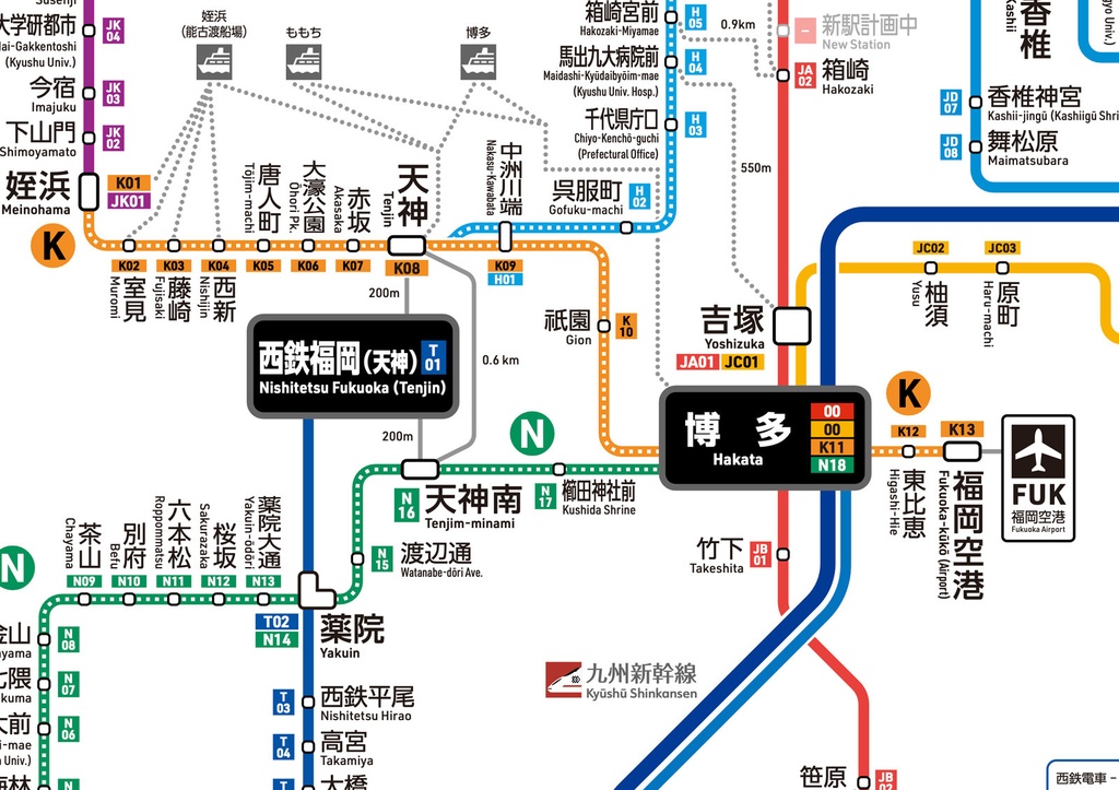 福岡県鉄道路線図（デジタル版）