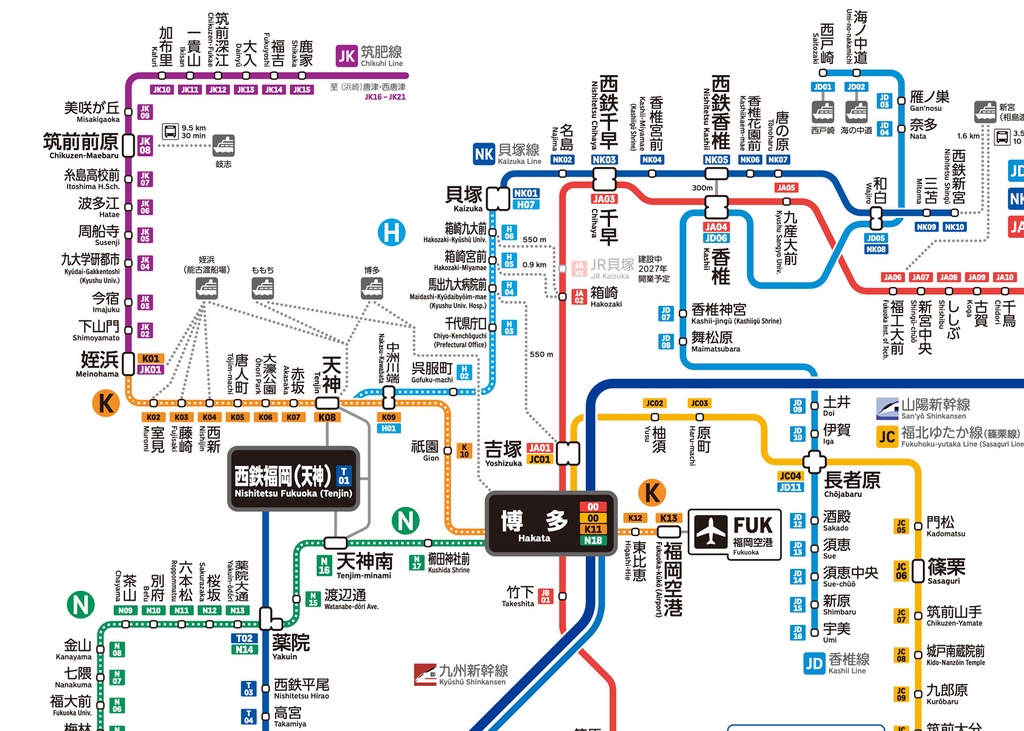 福岡県鉄道路線図(デジタル版)