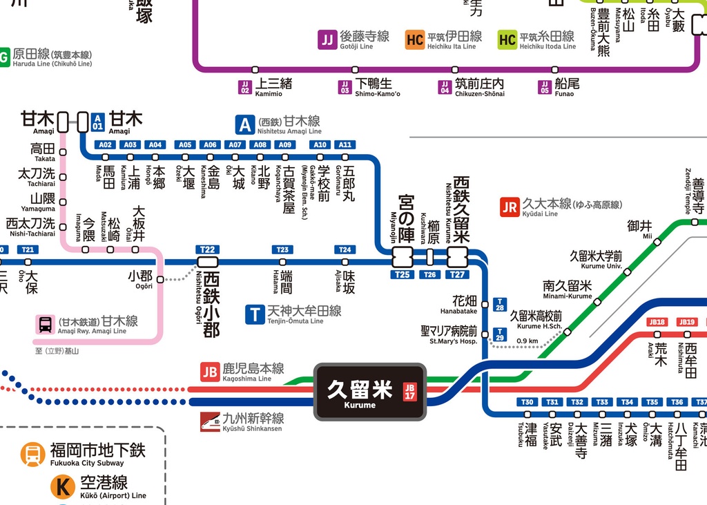 福岡県鉄道路線図(デジタル版)