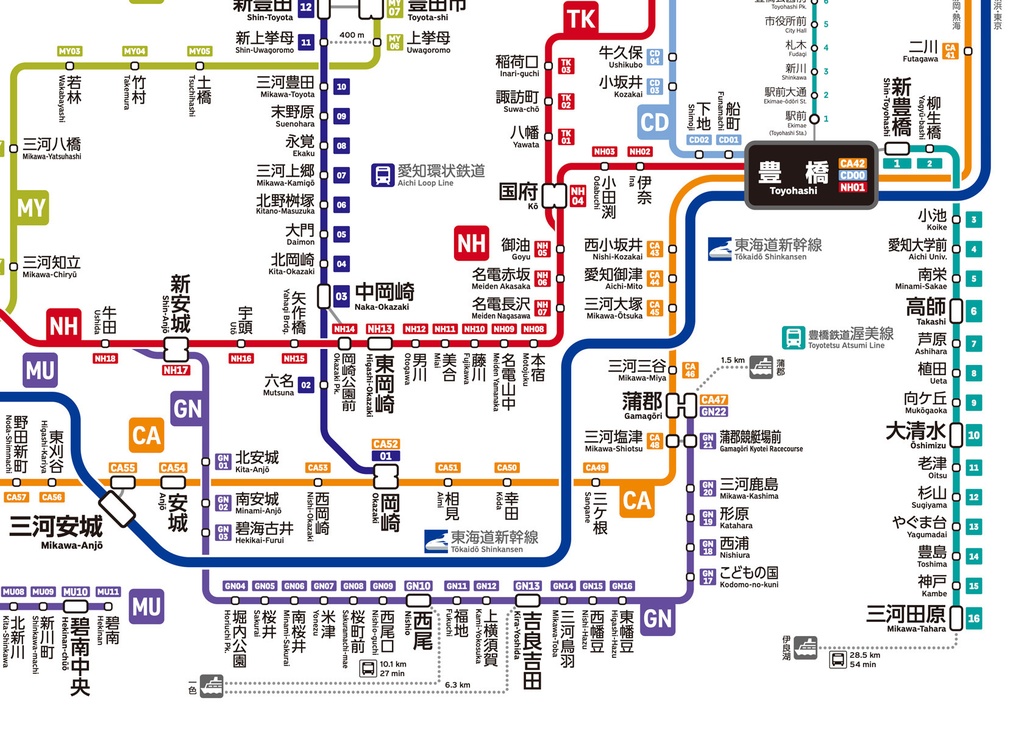 愛知県鉄道路線図(デジタル版)