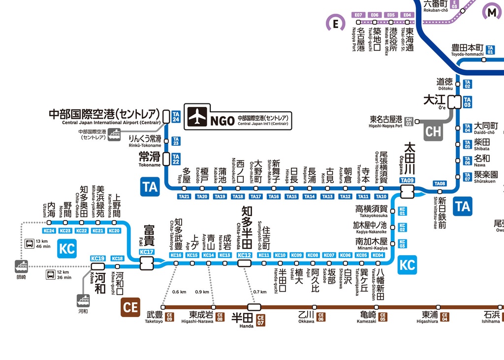 愛知県鉄道路線図(デジタル版)