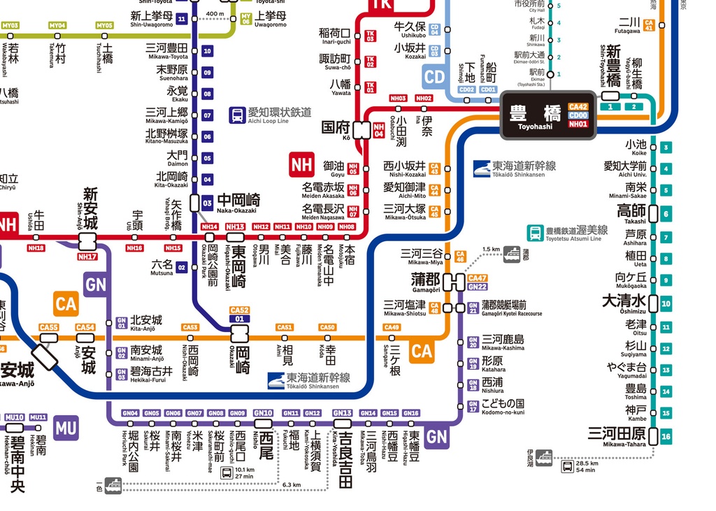 愛知県鉄道路線図(デジタル版)