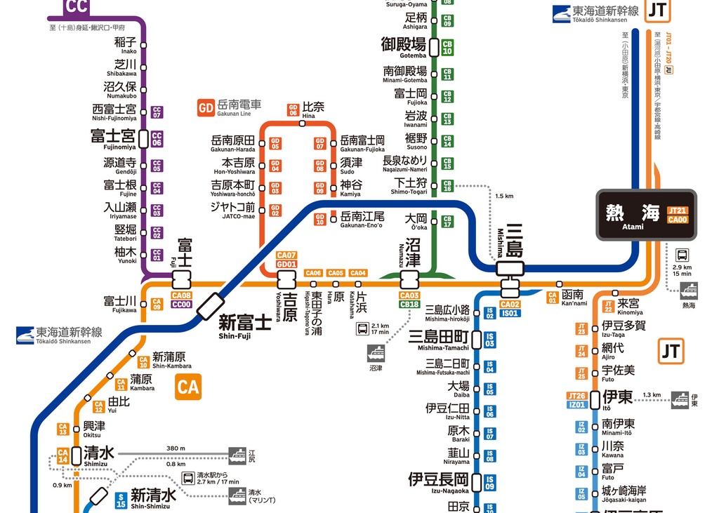 静岡県鉄道路線図(デジタル版)