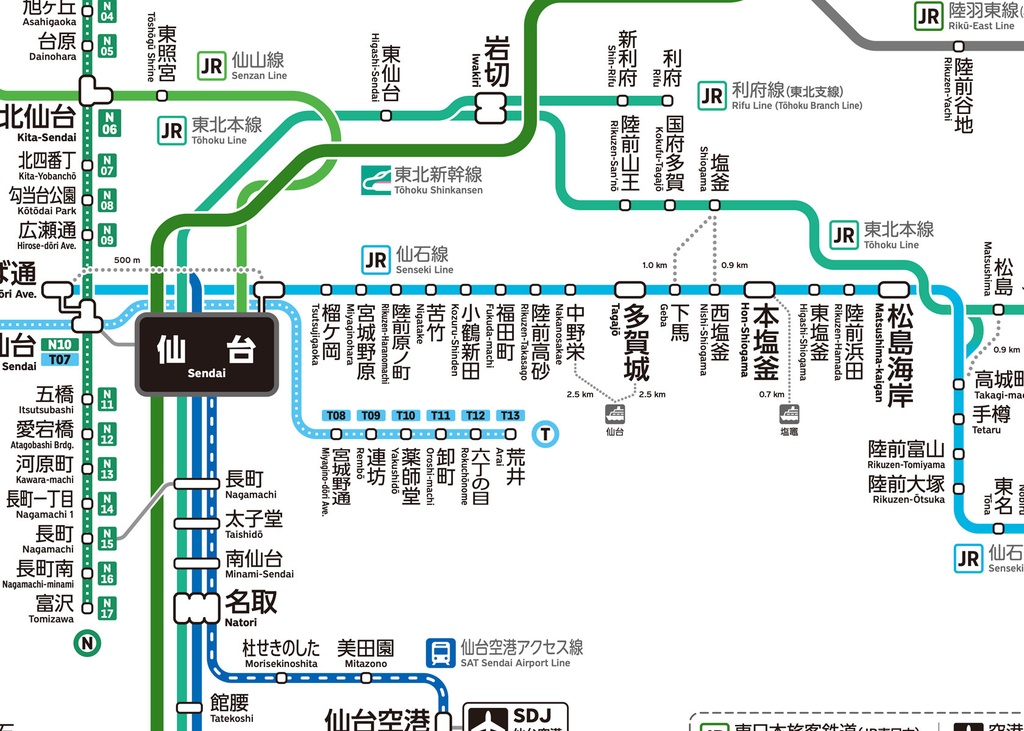 宮城県鉄道路線図(デジタル版)