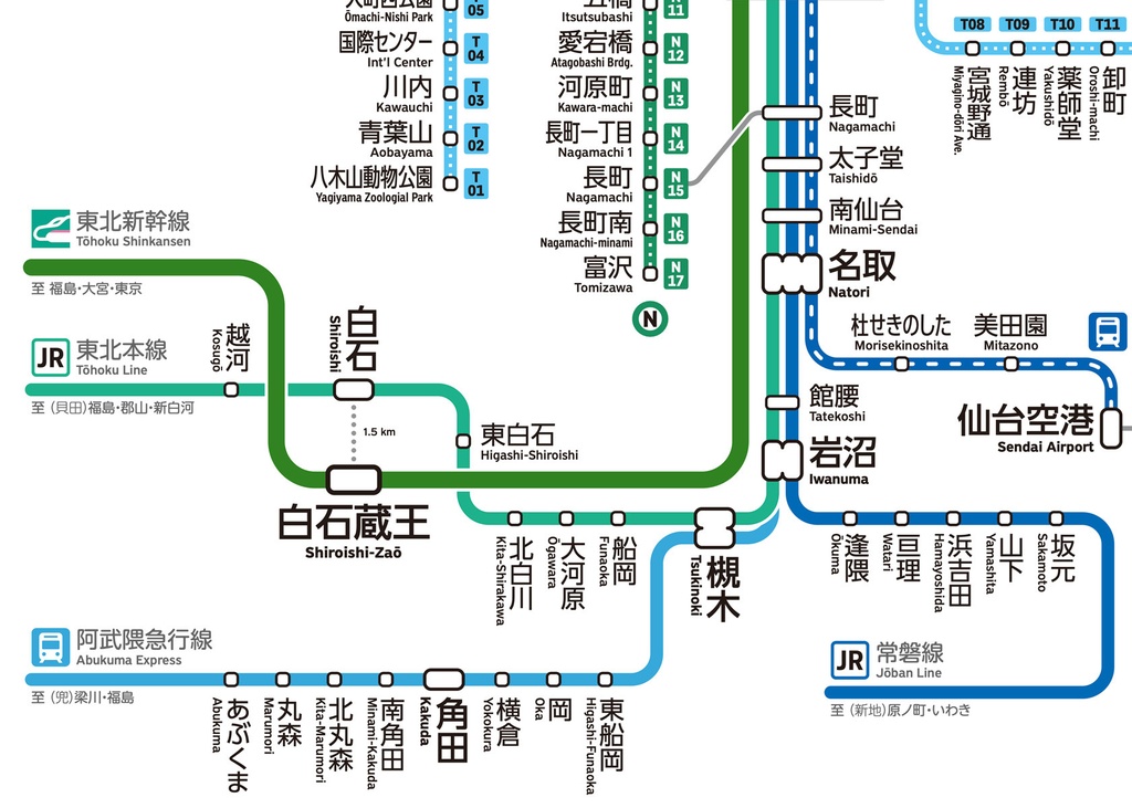 宮城県鉄道路線図(デジタル版)