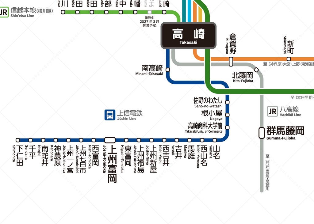 群馬県鉄道路線図(デジタル版)