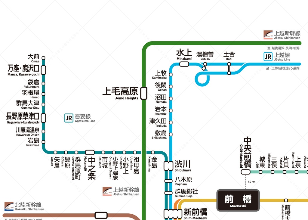 群馬県鉄道路線図(デジタル版)