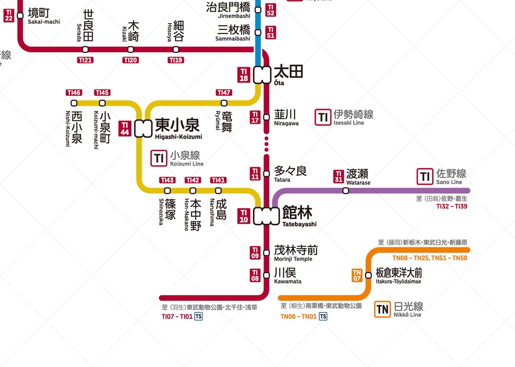 群馬県鉄道路線図(デジタル版)