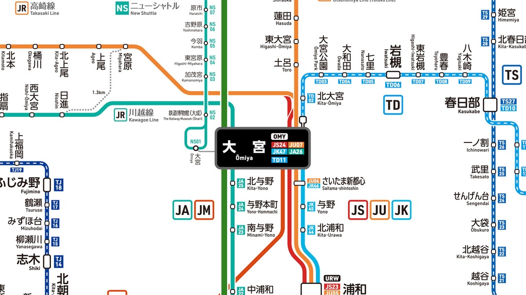 埼玉県鉄道路線図（デジタル版）