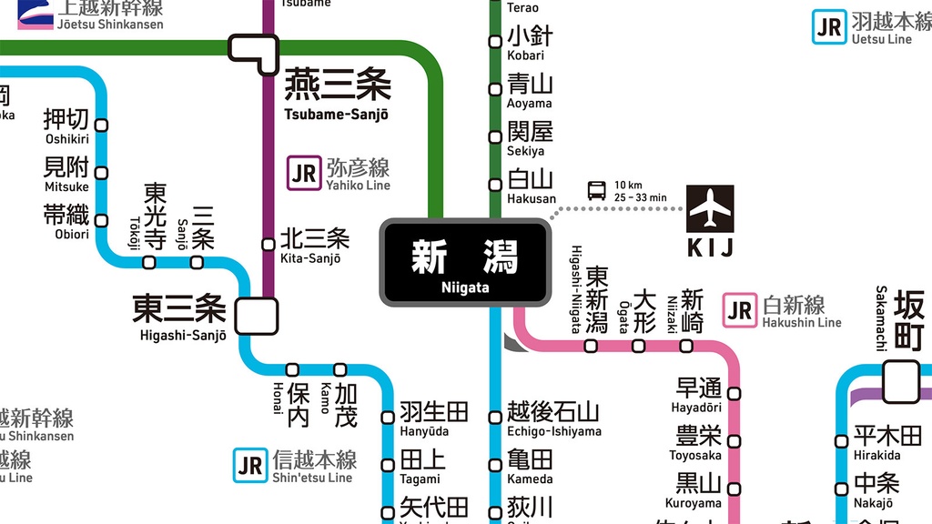 新潟県鉄道路線図（デジタル版）