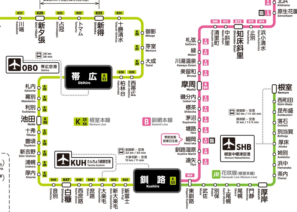 北海道鉄道路線図(デジタル版)