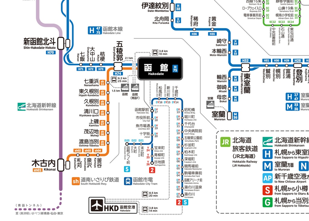 北海道鉄道路線図(デジタル版)