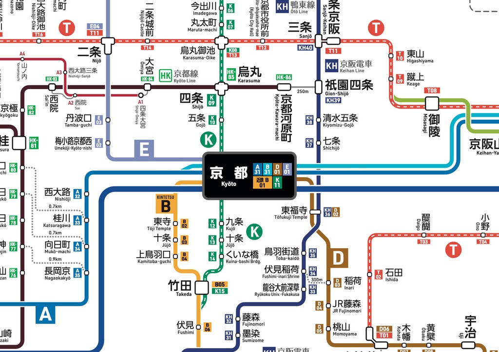 京都府鉄道路線図（デジタル版）