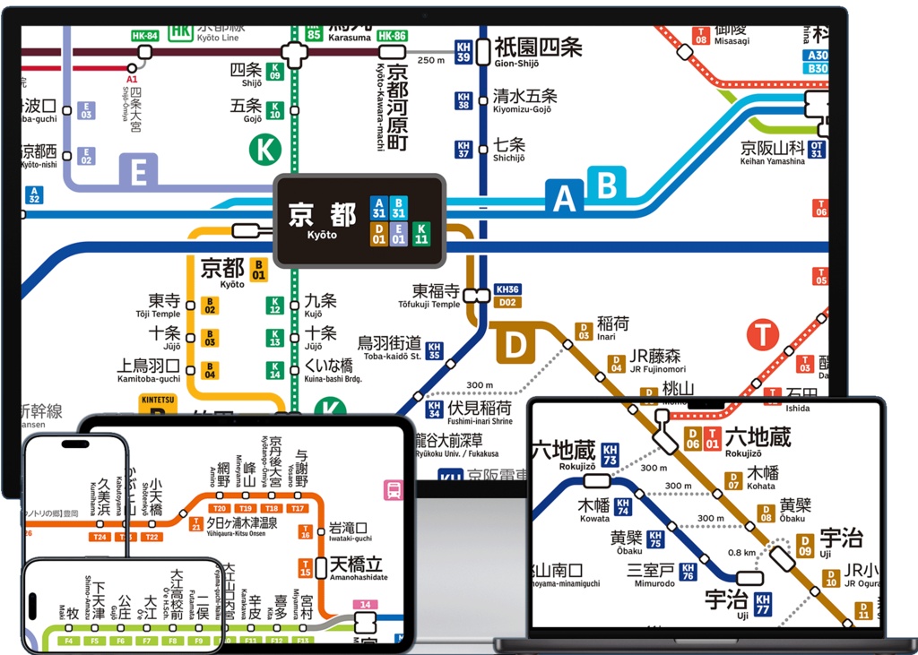 京都府鉄道路線図(デジタル版)