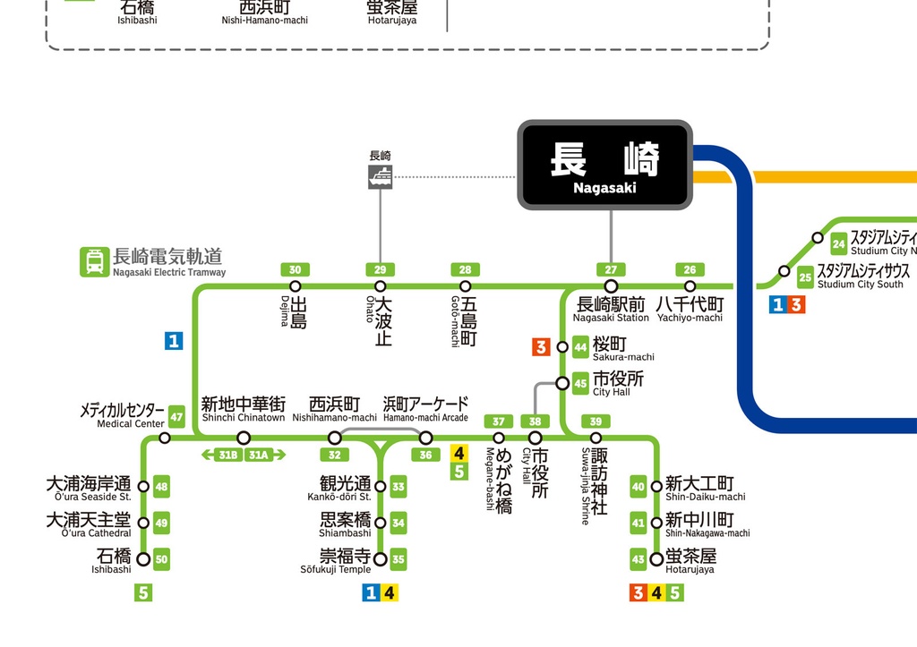 長崎県鉄道路線図（デジタル版）