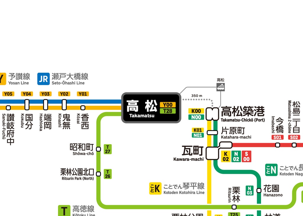 香川県鉄道路線図（デジタル版）