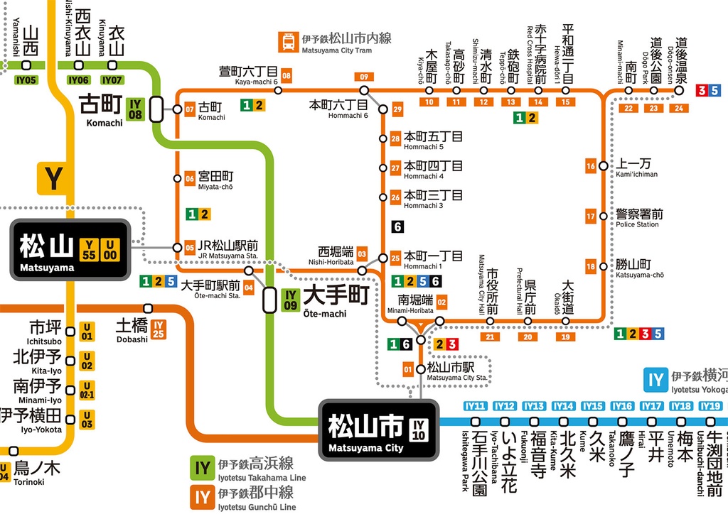 愛媛県鉄道路線図(デジタル版)
