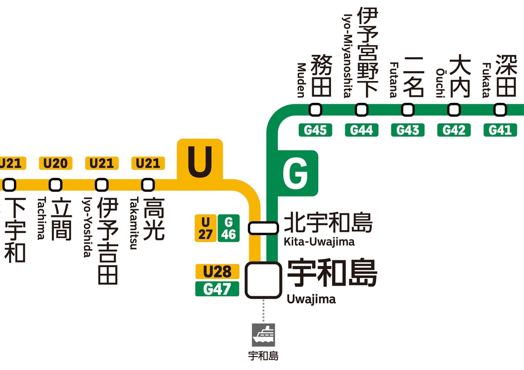 愛媛県鉄道路線図(デジタル版)