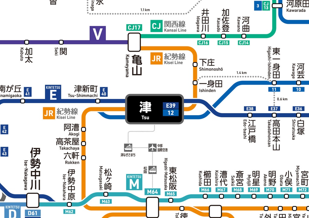 三重県鉄道路線図（デジタル版）