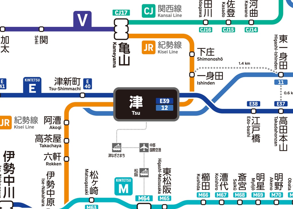三重県鉄道路線図（デジタル版）