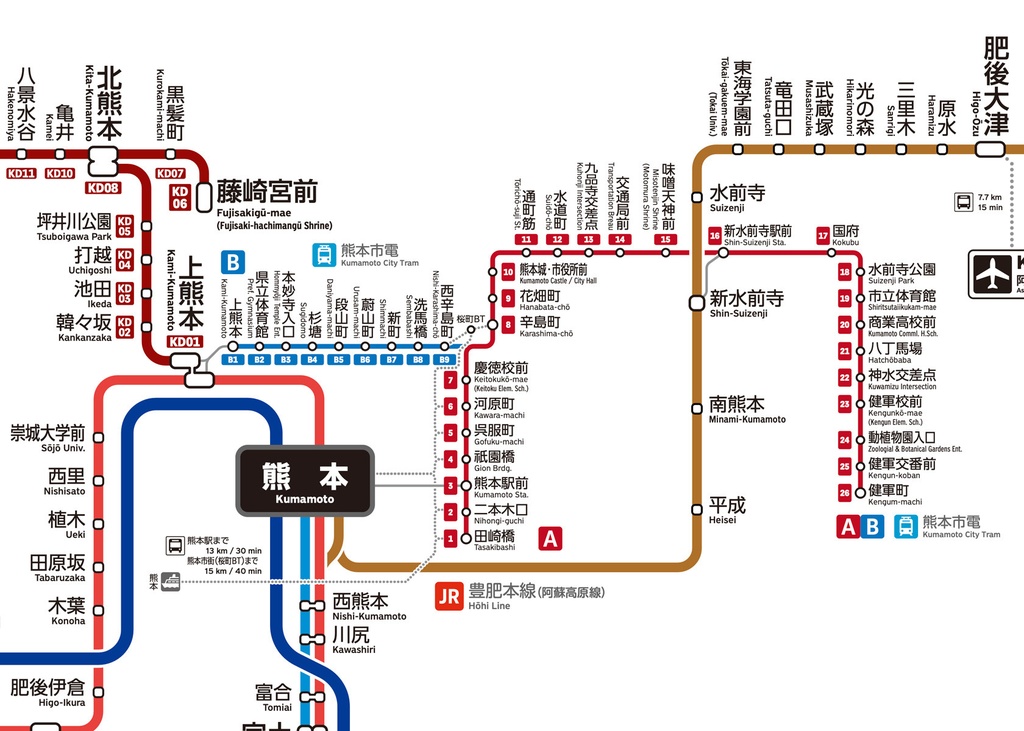 熊本県鉄道路線図(デジタル版)