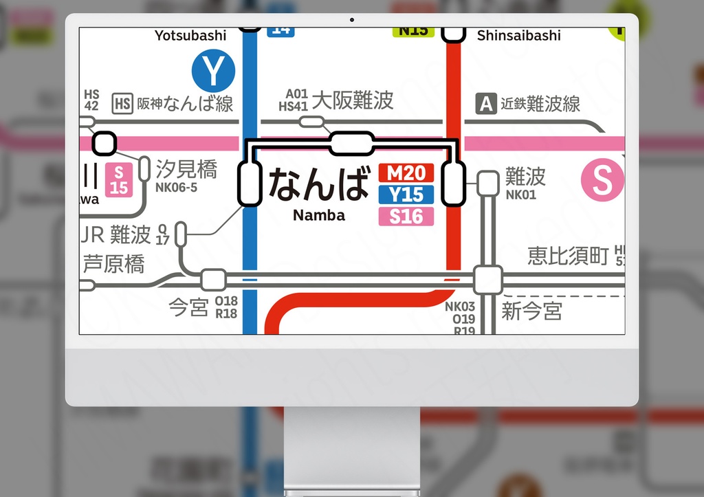 大阪の地下鉄路線図(デジタル版)