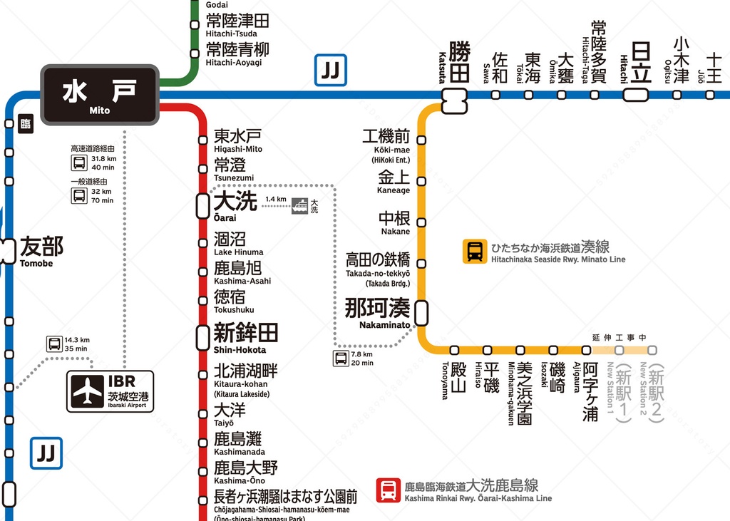 茨城県鉄道路線図(デジタル版)