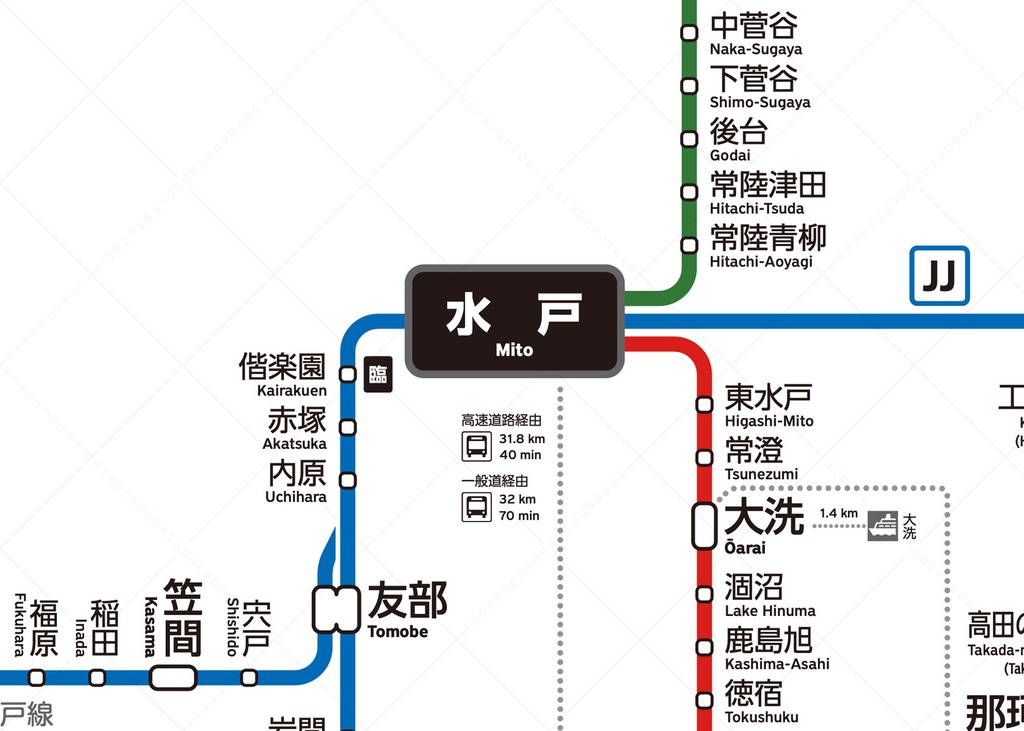 茨城県鉄道路線図（デジタル版）
