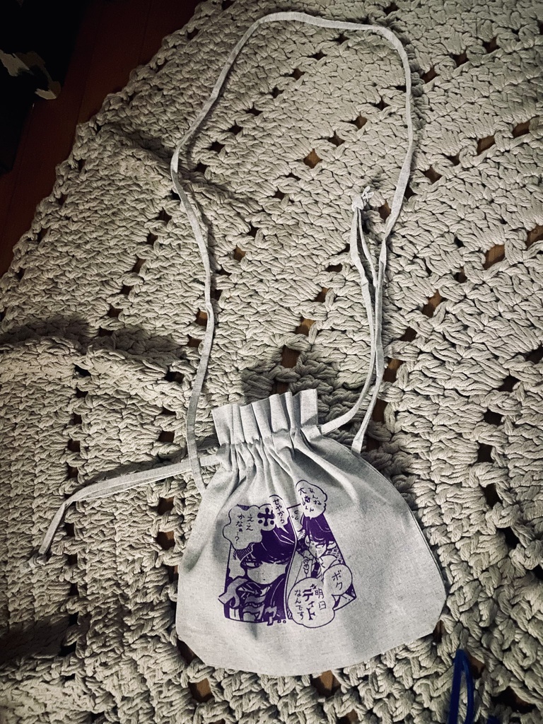 【ポ】シャンブリック巾着ショルダー