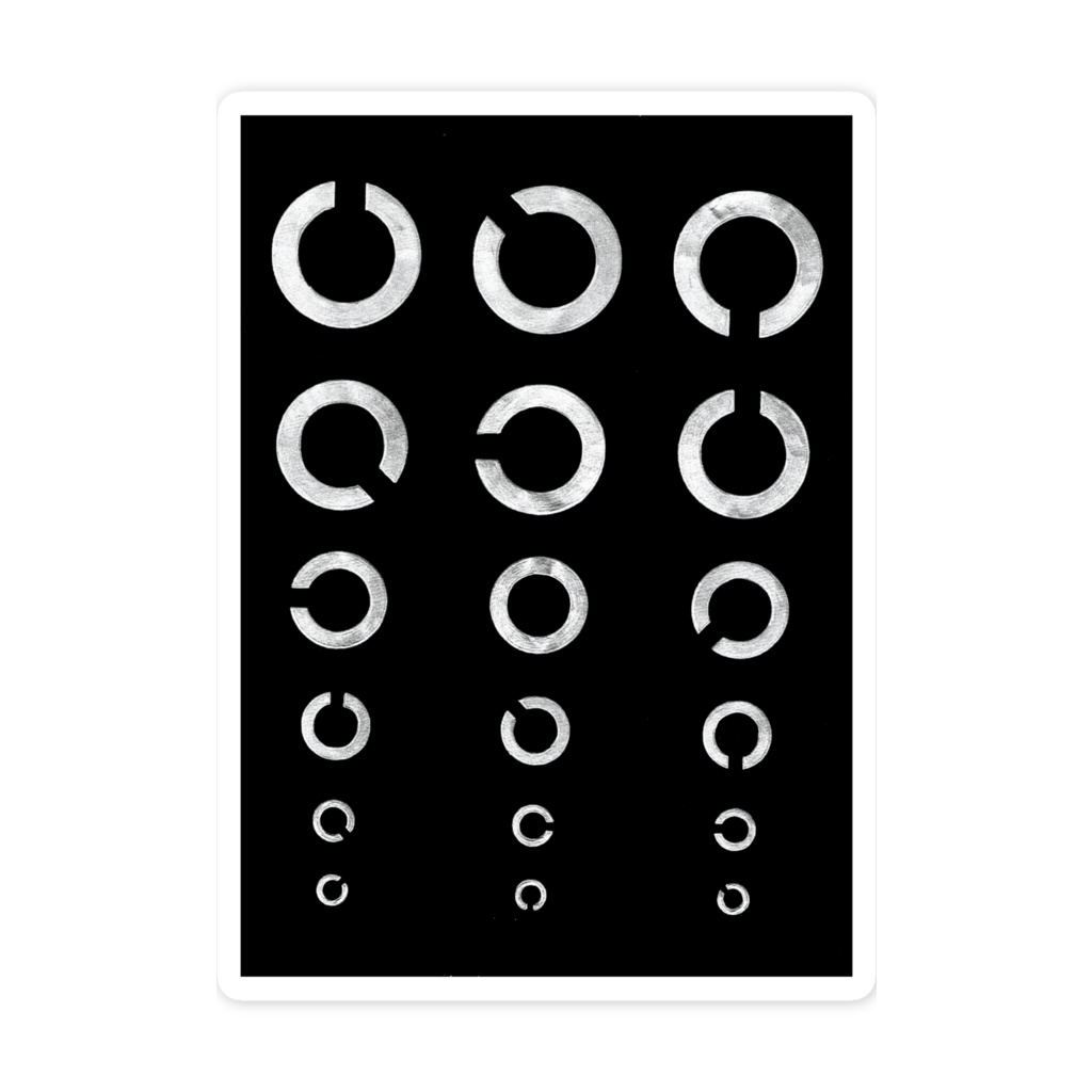 スマホステッカー:シロクロ視力検査