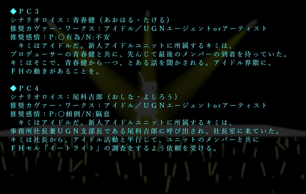 【DX3rd】ダブルクロス The 3rd Edition シナリオ「We are Shining!」