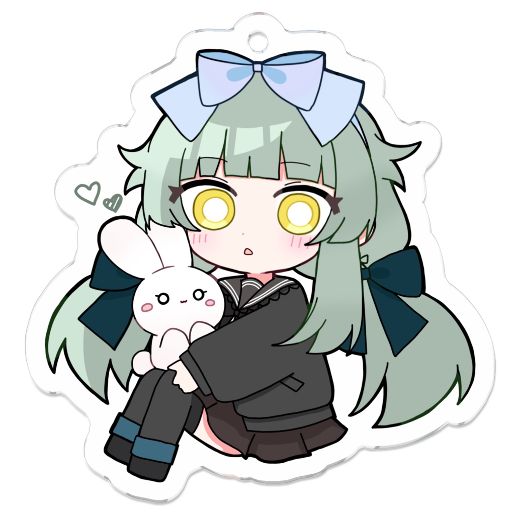 【常設】うさぎさんといっしょ！お座りアクリルキーホルダー