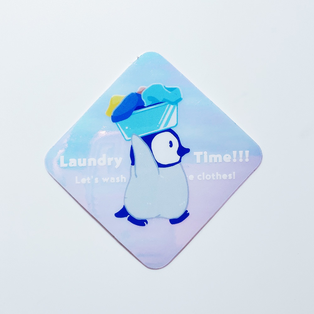 Laundry Time ホログラムステッカー