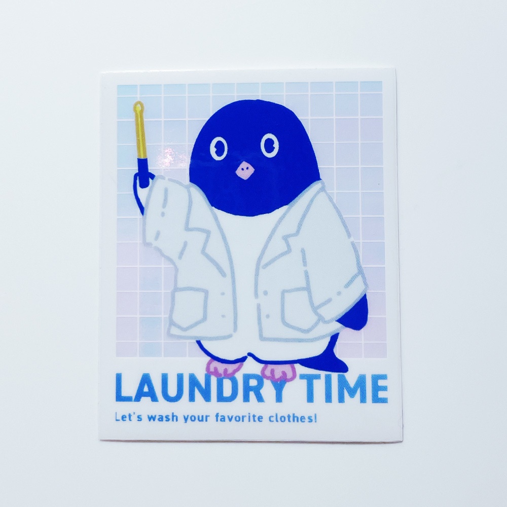 Laundry Time ホログラムステッカー