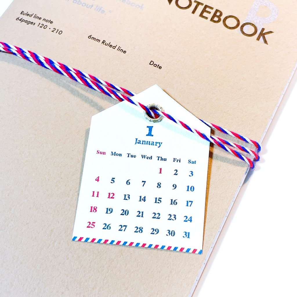 人鳥郵便 2026年タグ型カレンダー