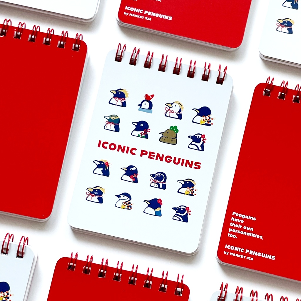 ICONIC PENGUINS ミニリングノート 新年バージョン