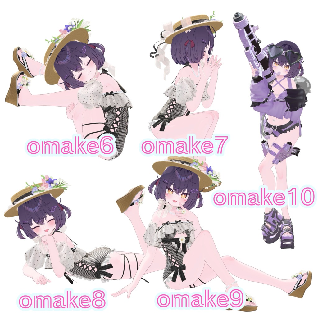 summer pose set 30types