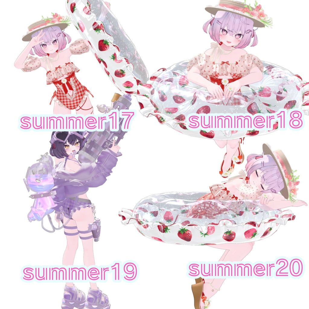 summer pose set 30types